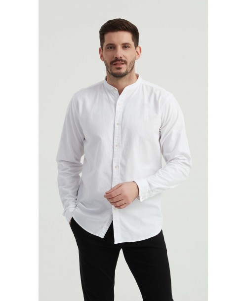 M2501-1 Chemise en oxford - Blanc