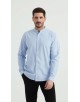 M2501-5 Chemise en oxford - Bleu