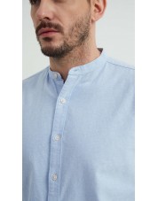 M2501-5 Chemise en oxford - Bleu