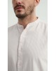 M2501-8 Chemise à rayures en oxford - Beige & Blanc