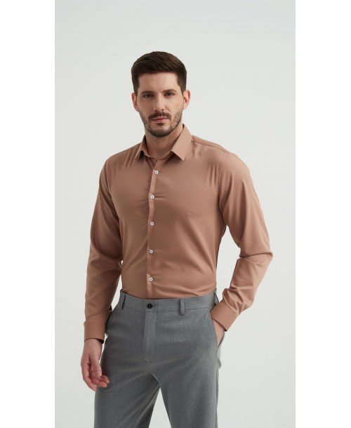 MOD-3308-3 Chemise en modal - Camel