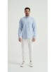 2502-4 Chemise en oxford - Bleu & Blanc