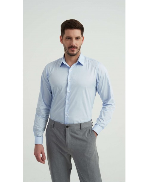 SAT-254-5 Chemise en coton - Ciel