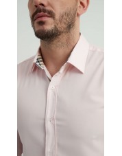 SLIM5047-8 Chemise carreaux tartan slim fit - Rose