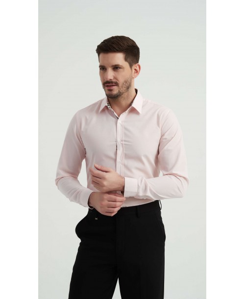 SLIM5047-8 Chemise carreaux tartan slim fit - Rose