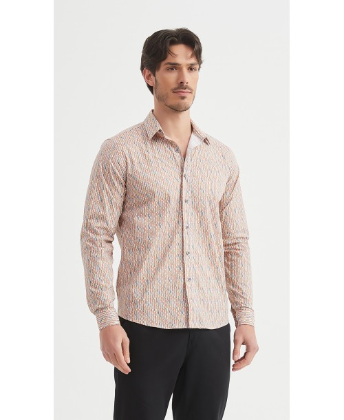 ENZO-108-10 Chemise "PREMIUM" à motifs coupe ajustée