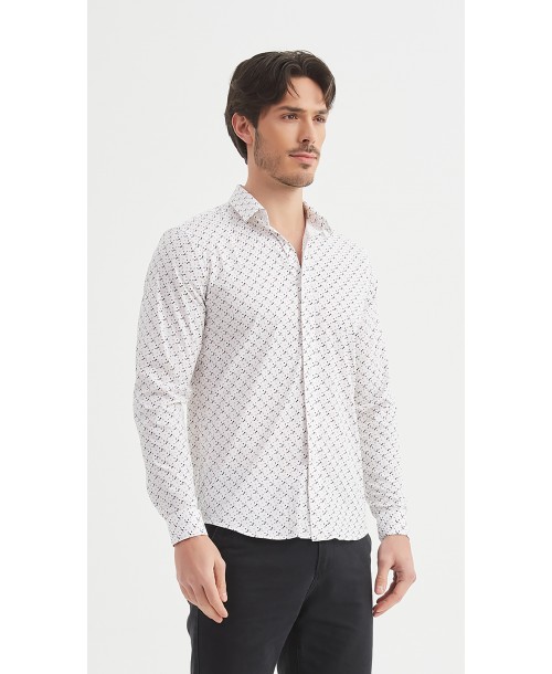 ENZO-108-11 Chemise "PREMIUM" à motifs coupe ajustée