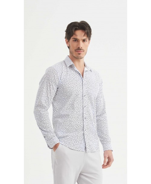 ENZO-108-28 Chemise "PREMIUM" à motifs coupe ajustée