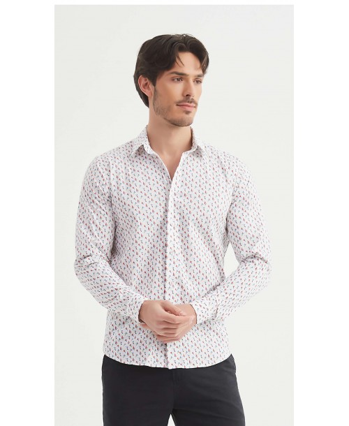 ENZO-108-34 Chemise "PREMIUM" à motifs coupe ajustée