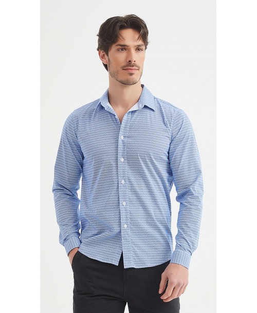 ENZO-108-04 Chemise "PREMIUM" à motifs coupe ajustée