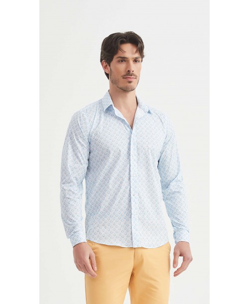 ENZO-108-08 Chemise "PREMIUM" à motifs coupe ajustée