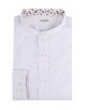 ENZO-116-01 Chemise col mao - Blanc