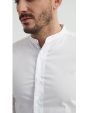 ENZO-116-02 Chemise col mao - Blanc