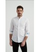 ENZO-116-03 Chemise col mao - Blanc