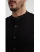 ENZO-116-06 Chemise col mao - Noir