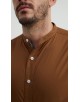 ENZO-116-07 Chemise col mao - Marron