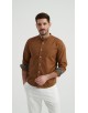 ENZO-116-07 Chemise col mao - Marron