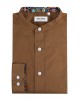 ENZO-116-07 Chemise col mao - Marron