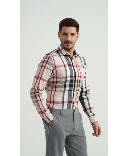 SLIM5048-1 Chemise carreaux TARTAN slim fit