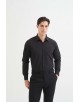 YE-210 Chemise noire coupe confort