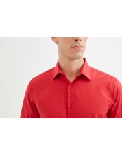 YE-222 Chemise rouge coupe confort