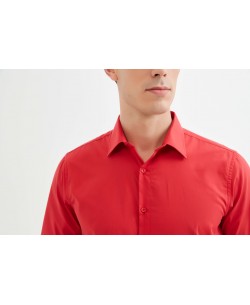 YE-222 Chemise rouge coupe confort