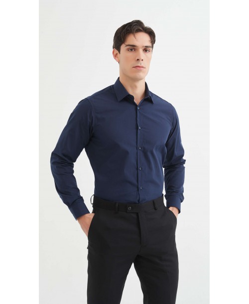 YE-274 Chemise marine coupe confort