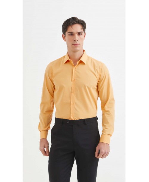 YE-279 Chemise dorée coupe confort