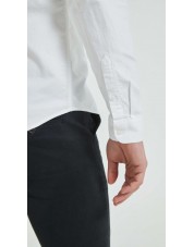 OXF-S01 Chemise blanche en 100% coton oxford royal