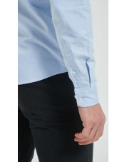 OXF-S02 Chemise bleu en 100% coton oxford royal