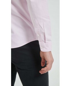 OXF-S05 Chemise rose en 100% coton oxford royal