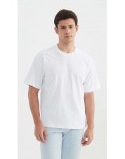 S319-01 T-shirt coton épais Oversize Blanc