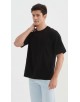 S319-02 T-shirt coton épais Oversize Noir