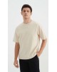 S319-03 T-shirt coton épais Oversize Beige