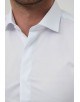 WHT-09-4 Chemise blanche col italien en coupe confort