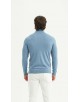 YE-6738-167 Pull bleu denim col camionneur