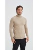 YE-6741-161 Pull col roulé beige