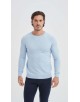 YE-6746-176 Pull bleu doux col rond