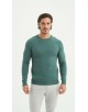 YE-6746-180 Pull vert menthe col rond