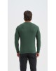 YE-6802-11 Pull col rond coton piqué - Vert menthe