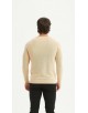 YE-6802-12 Pull col rond coton piqué - Sable