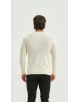 YE-6802-03 Pull col rond coton piqué - Off White