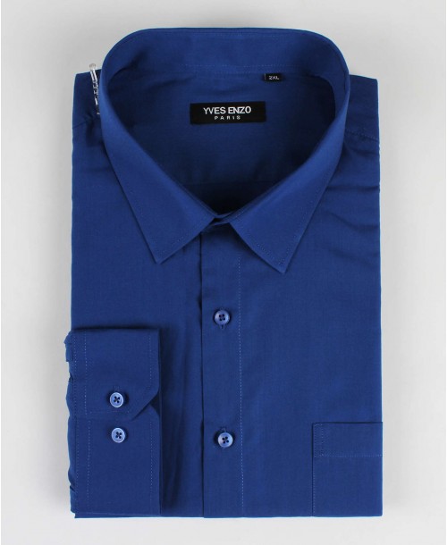 7001-8 Chemise bleu roy 2XL au 5XL