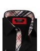 1506234-2 Chemise noire carreaux TARTAN coupe confort