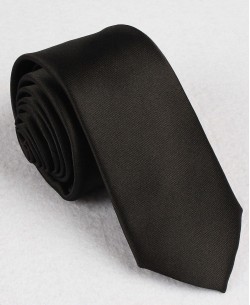 CRHQ-01 Cravate noire satinée