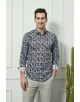 ENZO105-6 Chemise STRETCH motifs SKYVIEW en slim fit