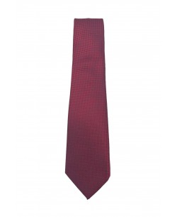 CRP-344 Cravate bordeaux à motifs avec pochette - 7 cm