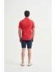 SLIM5301-22 Chemisette rouge slim fit