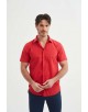 SLIM5301-22 Chemisette rouge slim fit