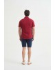 SLIM5301-73 Chemisette bordeaux slim fit